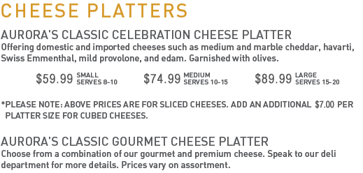party platter - cheese